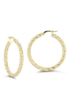 Ember Fine Jewelry 14K Yellow Gold Twisted Hoop Earrings at Nordstrom Rack