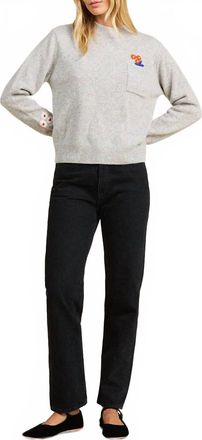 Trovata Oksana Sweater Top In Heather Grey