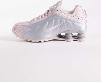 Nike Shox R4 - Sneakers rosa e grigie-Rosso