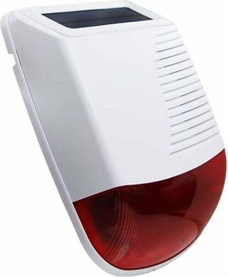 Gabrielle Sirena De Alarma Gabrielle, Sirena Solar Para Exteriores Con Luz Led Intermitente Que Funciona Con El Sistema De Alarma