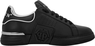 Philipp Plein Lo-Top Sneakers Hexagon - unisex - Sneakers - Zwart - 41 EU - Leer - Schoenen