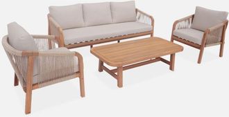 Sweeek Conjunto De Jard&iacute;n De Madera De Acacia, 5 Plazas