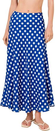 Solid & Striped The Selma Dot Maxi Skirt in Olympian Blue Polka Dot at Nordstrom, Size X-Large