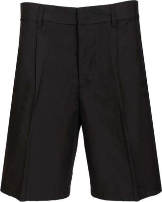 Emporio Armani Pleated Bermuda Shorts - Heren - Korte Broeken - Zwart - XL - Katoen - Korte Broeken