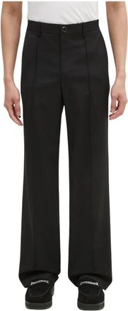 Helmut Lang Broek > Broeken - Heren - Wijde Broeken - Zwart - W32 - Wol - Broeken