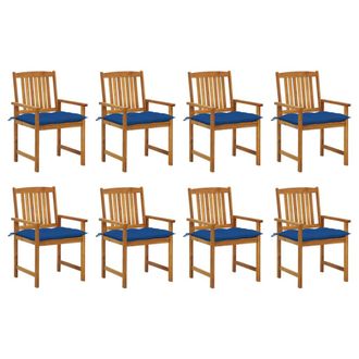vidaXL Sillas De Jard&iacute;n Con Cojines 8 Uds Madera Maciza De Acacia Vidaxl