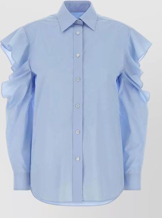 Moschino poplin shirt long sleeves ruffled detail