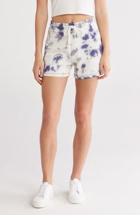 Threads 4 Thought Nicola Tie Dye Fleece Shorts in Indigo Sea at Nordstrom Rack, Size X-Small