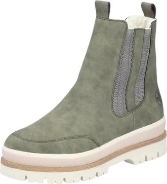 Rieker Chelsea Laarzen - Dames - Schoenen - Groen - Maat: 39 EU Leer