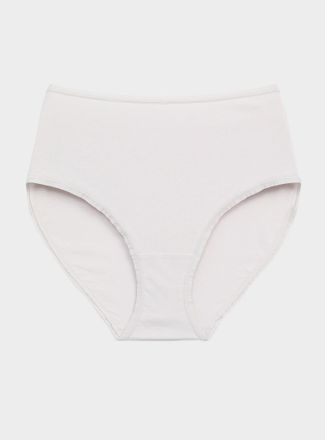 Miiyu Womens Elastic edging high-waist classic Hipster Panties 100% organic cotton