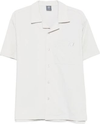 New Balance revere-collar patch-pocket shirt - Grey
