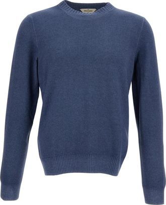 Gran Sasso Ronde hals gebreid - Heren - Ronde hals truien - Blauw - 3XL - Wol - Truien & Vesten