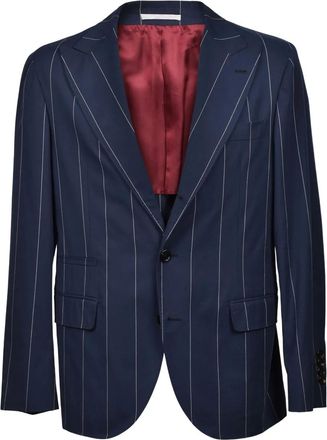 Brunello Cucinelli Blazer gessato - Blu