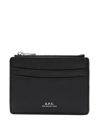 A.P.C. Portacarte con zip - Nero