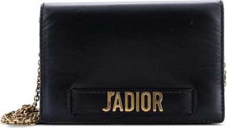 Dior JAdior Wallet on Chain Leather crossbody bag - Zwart