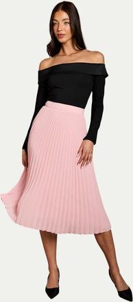 Coast Pleated Georgette Midi Skirt in Light Pink at Nordstrom, Size 12