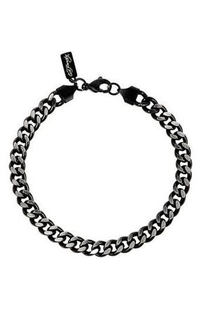 Ed Hardy Mens Curb Chain Bracelet in Black at Nordstrom Rack