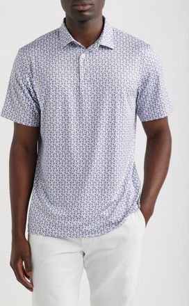 Vineyard Vines Golf Print Sankaty Performance Polo in Tee Cocktails White at Nordstrom, Size Xx-Large