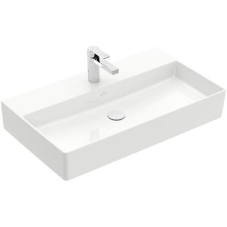 Villeroy & Boch Memento 2.0 wastafel - onderzijde geslepen 80x47cm - zonder overloop 1 kraangat ceramic+ wit
