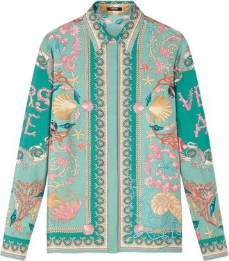 Versace Camicia Underwater Barocco - Verde