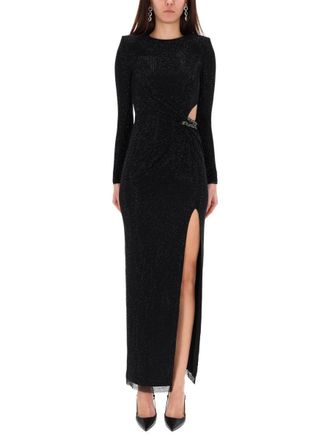 Self Portrait Rhinestones Long Dress-Donna