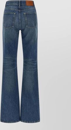 Chlo&eacute; high waist palazzo denim trousers belt loops