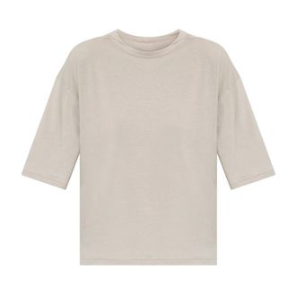 Nike Fitness, Dames, Beige, S, Polyester, 24.7 Impossibly Soft Light Dri-FIT T-shirt met korte mouwen