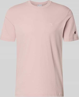 Champion T-Shirt mit Label-Stitchings und Rundhalsausschnitt in Altrosa, Gr&ouml;&szlig;e XXL