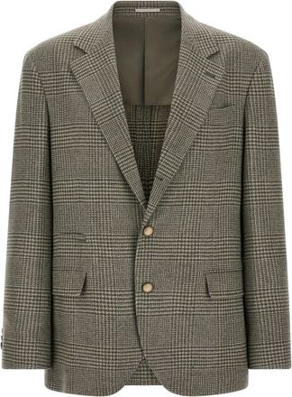 Brunello Cucinelli Bicolor Wool Mens Blazer