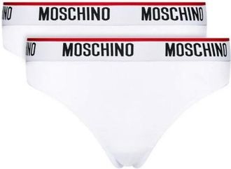 Moschino Ondergoed, Dames, Wit, XS, Katoen, Katoenen ondergoedpak met logoband