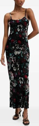 Desigual Abito lungo con stampa a fiori - Nero