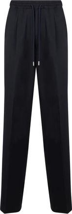 Fedeli Rechte broek - Heren - Straight fit broeken - Blauw - 3XL - Wol - Broeken