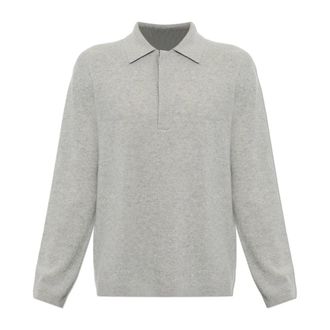 Lisa Yang Cashmere Polo Emil - Heren - Truien - Grijs - Maat: 2XL Kasjmier