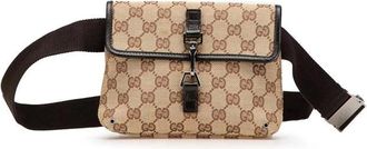 Gucci Pre-owned Belt Bags, female, Beige, Size: ONE SIZE Pre-owned Belt Bag with Flap Closure