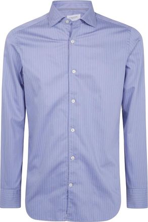 Tintoria Mattei Camisa 954 - Shirts - Hombre - Azul - XL