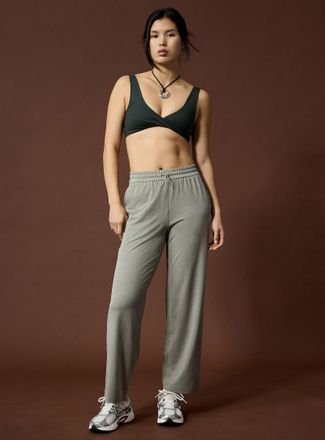 I.FIV5 Womens Toggle-waist ultra-soft wide-leg pant