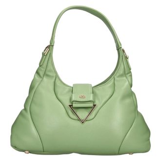 La Carrie Soft Sache Leren Tas - Dames - Schoudertassen - Groen - ONE Size - Leer - Tassen