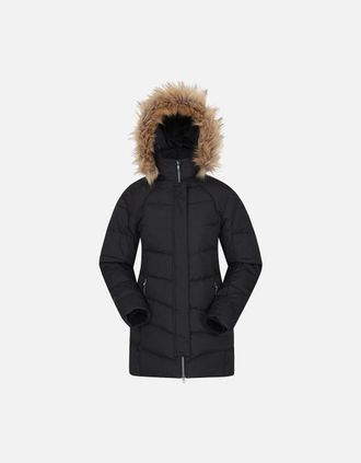 Mountain Warehouse Womens Mountain Warehouse Womens/Ladies Isla II Long Down Jacket - Black - Size: 10