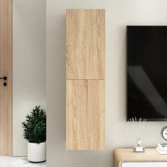 vidaXL Vidaxl - Mueble De Tv Madera Contrachapada Color Roble 30,5x30x110 Cm