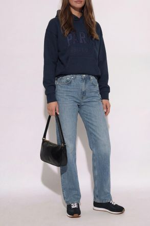 Anine Bing Debbie Sweatshirt, Womens, Navy Blue