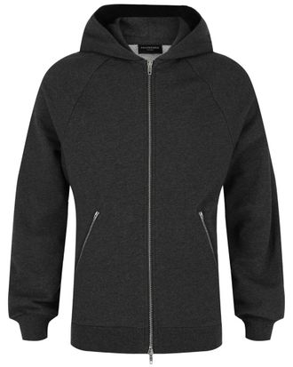 Balenciaga Embroidered Logo Zip-Up Hoodie