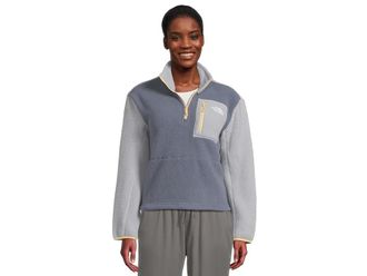 The North Face Yumiori 1/4 Zip Womens Coat Twilight Galaxy/Blue Flax/Mineral Salt : XL, Fleece/Polyester