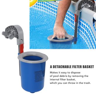 OEM Skimmer Autom&aacute;tico De Superficie Azul Para Piscinas Elevadas, Skimmer Flotante De Montaje En Pared