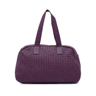 Bottega Veneta Pre-owned Shoulder Bags, female, Purple, Size: ONE SIZE Pre-owned Nappa Intrecciato Shoulder Bag