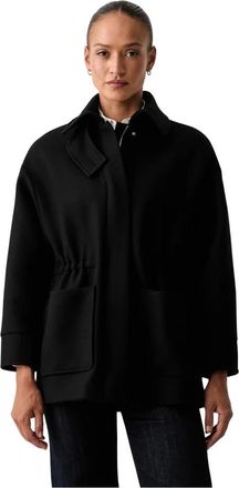 Patrizia Pepe Single-Breasted Wool Coat - Dames - Zomerjassen - Zwart - S - Wol - Jassen