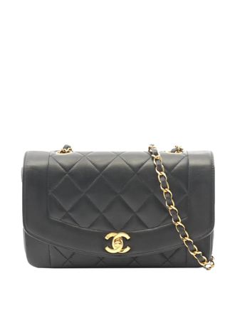 Chanel 1994-1996 Small Lambskin Diana Flap crossbody bag - Black