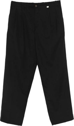Myths Rechte broek - Heren - Straight fit broeken - Zwart - M - Leer - Broeken