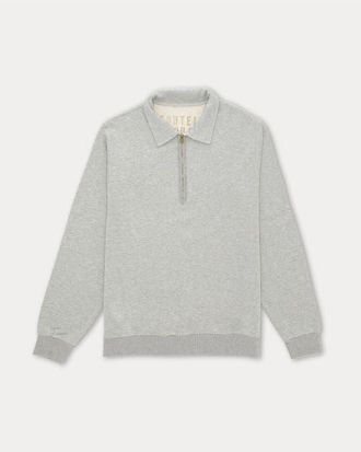 Fortela Cotton Zip-Up Sweatshirt in Melange Grey at Nordstrom, Size Xx-Large Eu