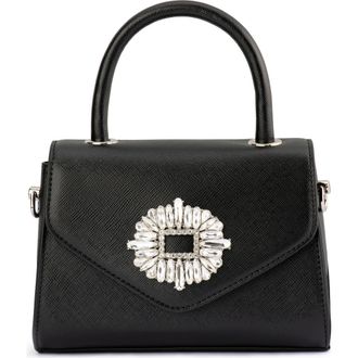 Olga Berg Alejandra Embellished Top Handle Bag in Black at Nordstrom Rack
