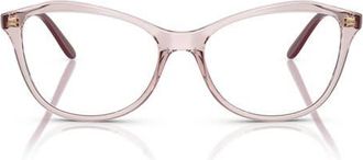 Vogue Eyewear 54mm Irregular Optical Glasses in Trans Pink at Nordstrom